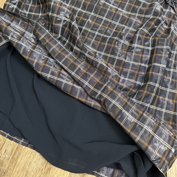 LOFT • Shimmer Plaid Blouse - Picture 8 of 11